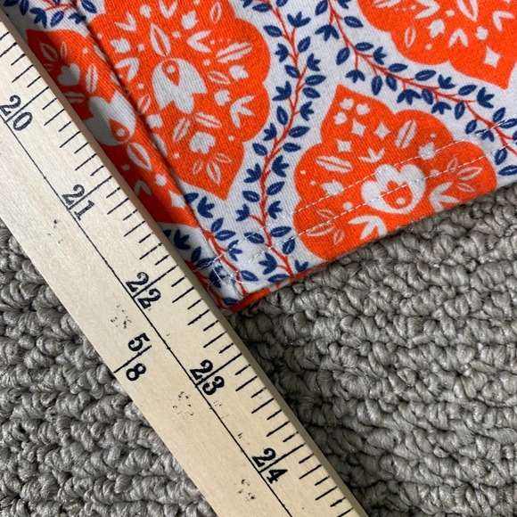 Matilda Jane Womens‎ Pants Size Medium Blue/Orange Floral Straight Leg Cropped - Picture 7 of 12